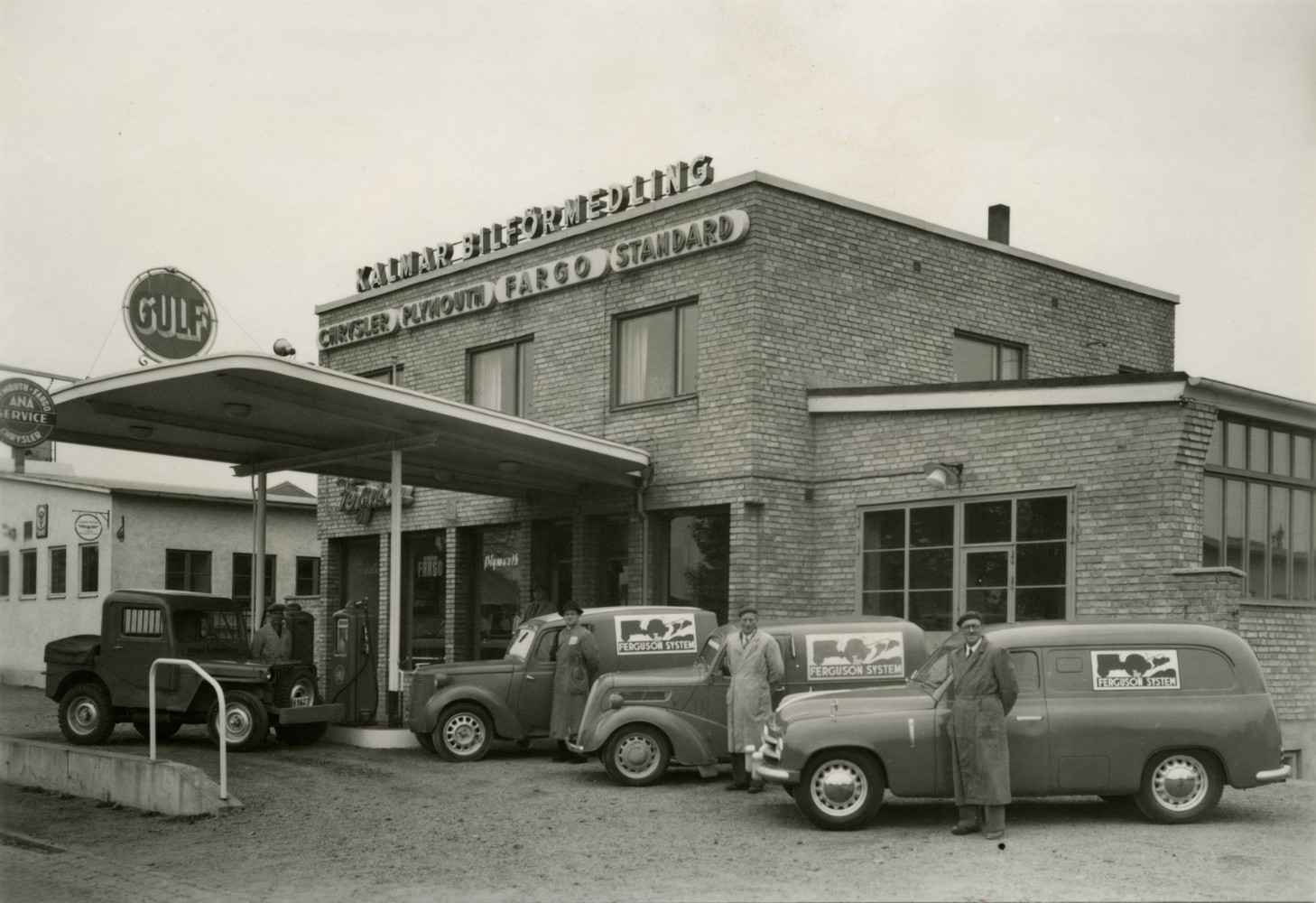 Kalmar Bilförmedling 1946 Foto: Walter Olson, DigitaltMuseum, Kalmar Läns Museum, Public Domain